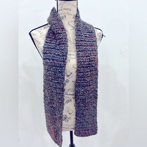 Multicolored knitted scarf